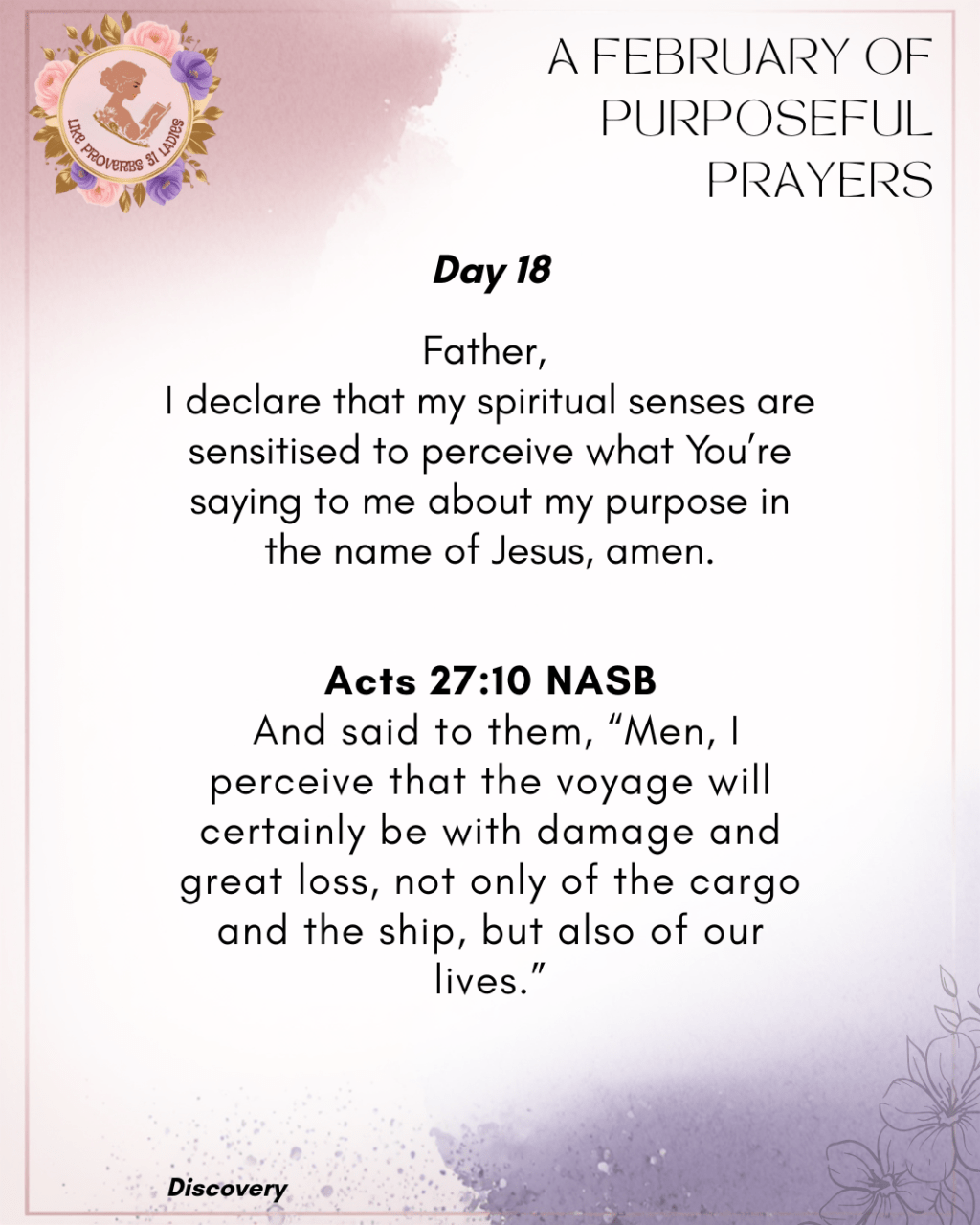 Day 18 | A February of Purposeful&nbsp;Prayers.