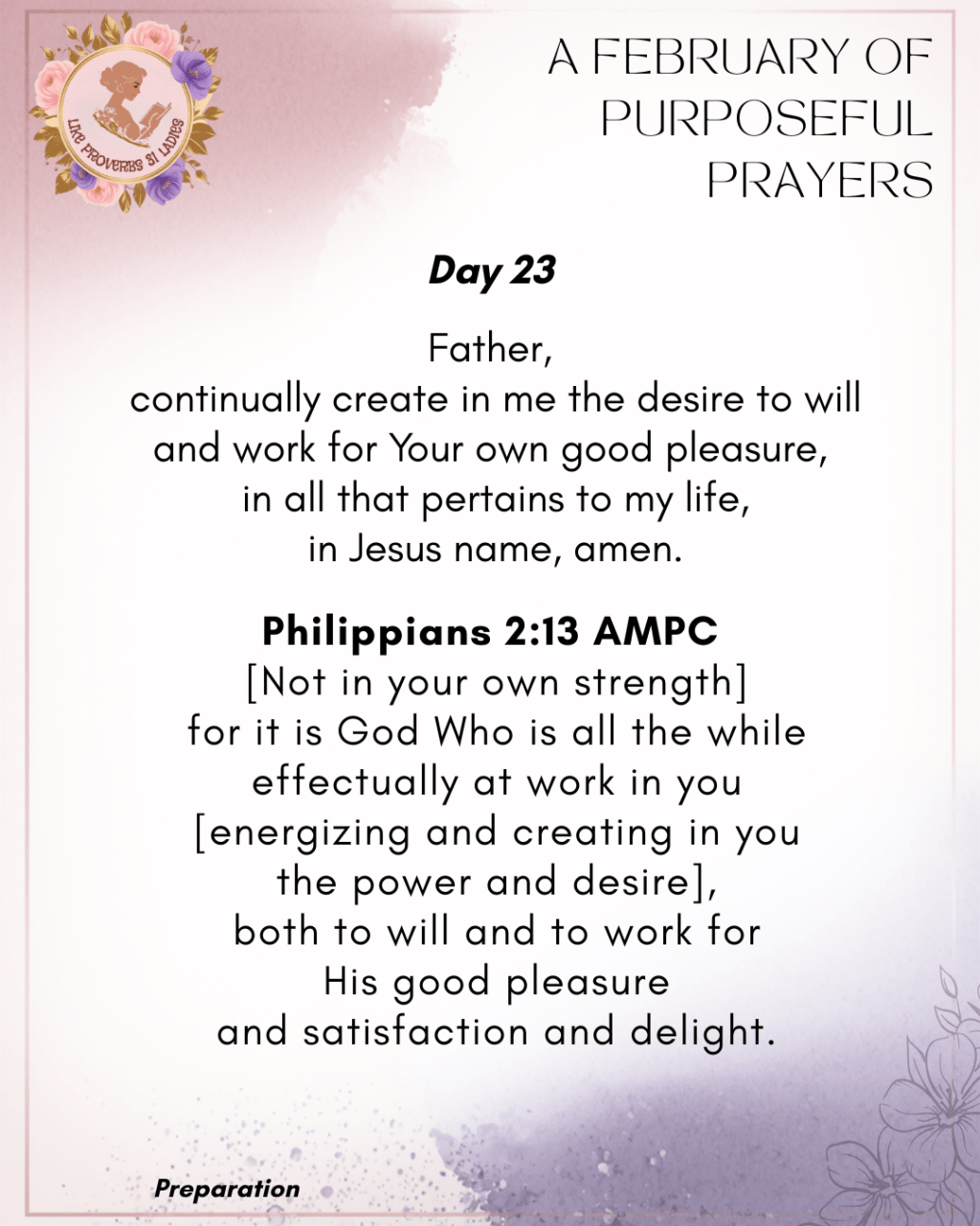Day 23 | A February of Purposeful&nbsp;Prayers.