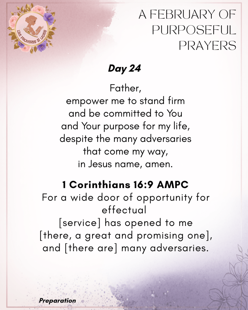 Day 24 | A February of Purposeful&nbsp;Prayers.