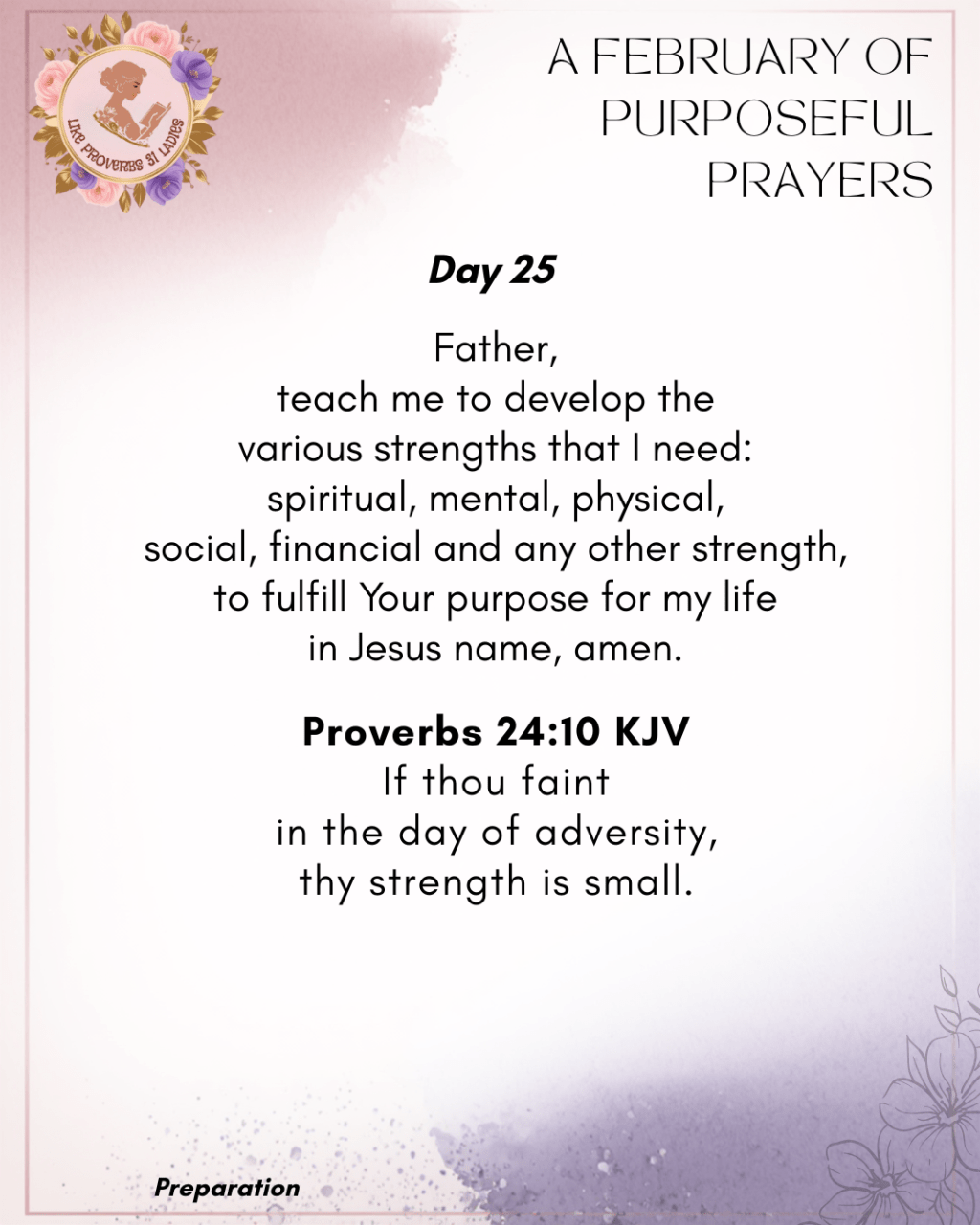 Day 25 | A February of Purposeful&nbsp;Prayers.