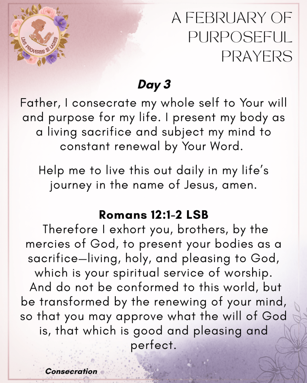 Day 3 | A February of Purposeful&nbsp;Prayers.